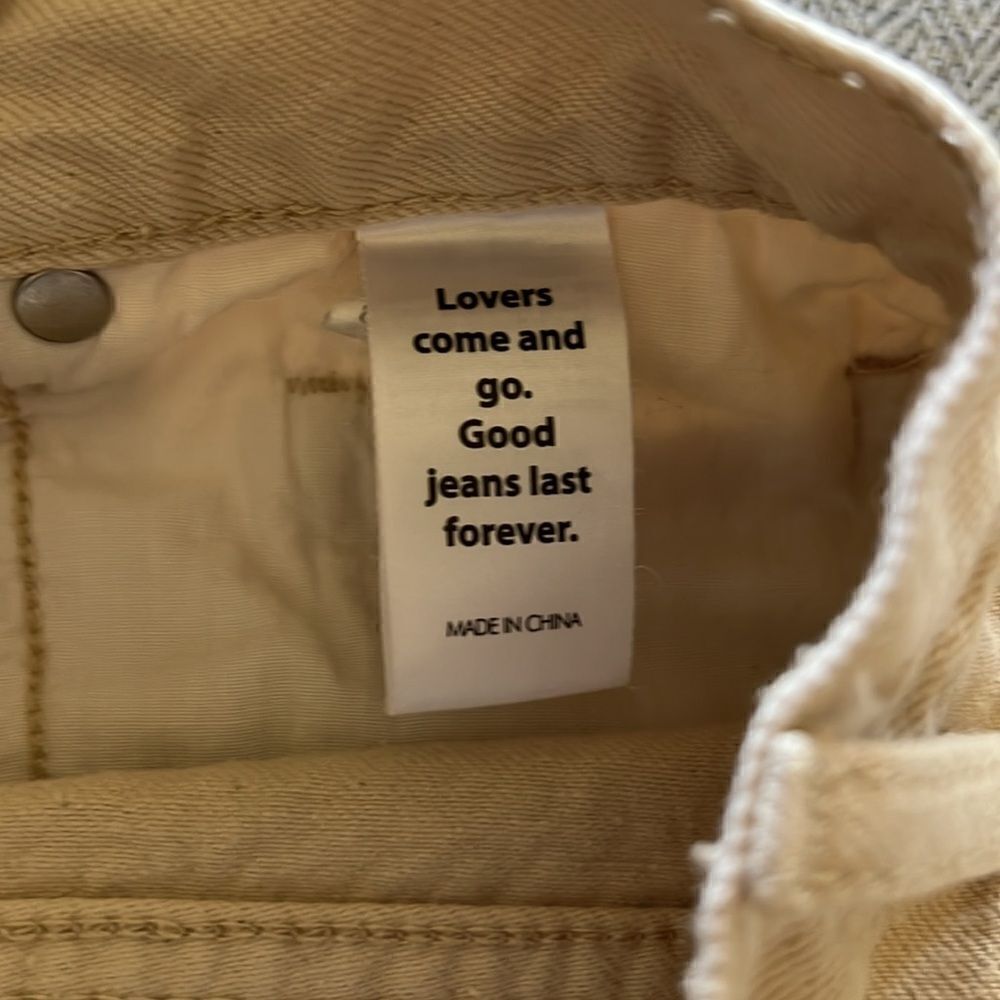 PacSun Eco Beige Ripped Vintage High Waisted Denim Shorts Size 26 - Picture 10 of 11